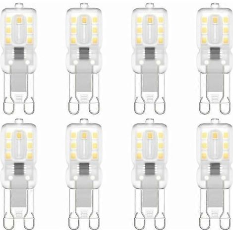 Ampoule LED G9, ampoule LED G9 220V Naturvit 3000K 3W halogène ekvivalent 30W halogène, lot de 8 - Parfait (1/3)