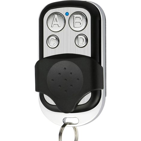 Mando a distancia metálico clon de 433 MHz, 4 botones, con funda protectora. (1/5)
