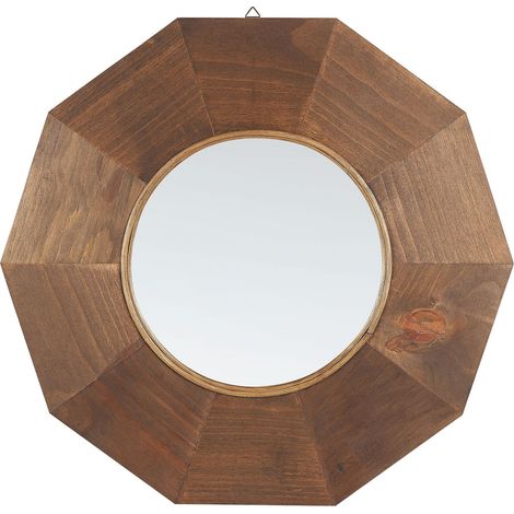 Wandspiegel ASEM 60 cm 60 cm Pappelholz Braun
