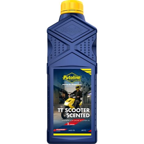 PUTOLINE 2T Öl für TT Scooter Mischung (Erdbeere) 1L Duftend