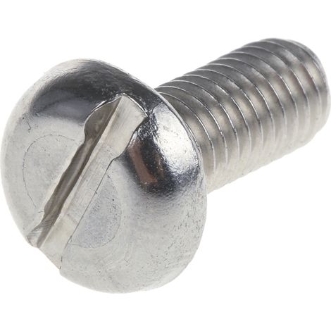 Vis à métaux RS PRO M5 à tête Cylindrique fendue en Acier Inoxydable, 12mm ( Prix pour Sachet de 100 )