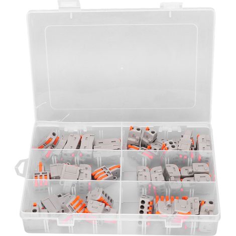 Lot de 40 connecteurs rapides à levier pour fil électrique, kit de bornes de jonction pour prises et véhicules. (1/5)