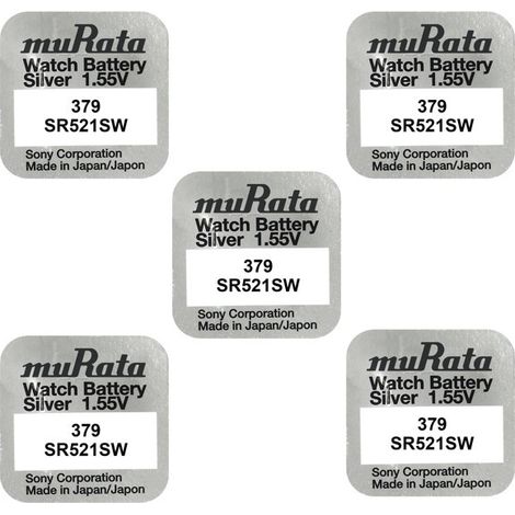 .5 piles Murata 379 SR 521SW.
.