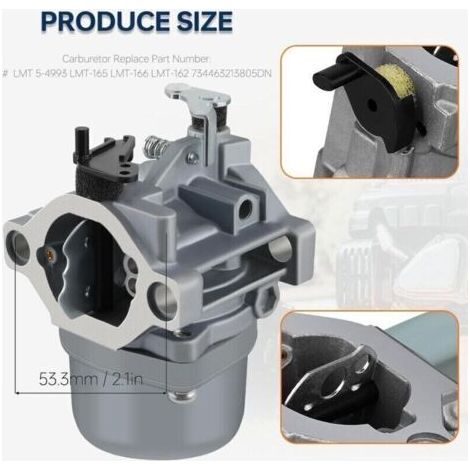 Carburateur de Rechange 799728 pour Briggs & Stratton 494502 495706 496592 498027 498134 498231 499161 699318 699737 699831 Carburateur Compatible pour Moteur 28B702 28B707 12HP 28M707 (1/3)