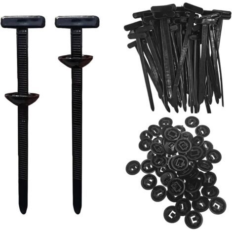 BUNTHAUS 50 Pièces Serre Cable, Attaches en Nylon pour Réparation Automobile, Fixation Rapide et Perçage (1/5)