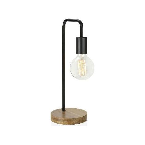 ANDREA HOUSE IL17043 Lampara Curv.Negra Met/Mad Ø15X41Cm - ref: IL17043