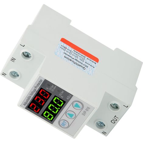 SVP‑916 230V Einstellbares automatisches Über- und Unterspannungsschutzgerät mit Rückstellung 63A (1/5)