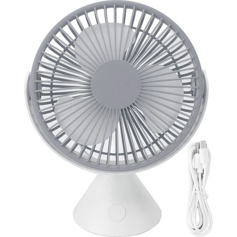 Tischventilator mit 3 Geschwindigkeitsstufen, Wandhalterung, USB-Anschluss, 360°-Drehung, ideal für Camping, Zelte und Deckenmontage, 1500 mAh (1/5)