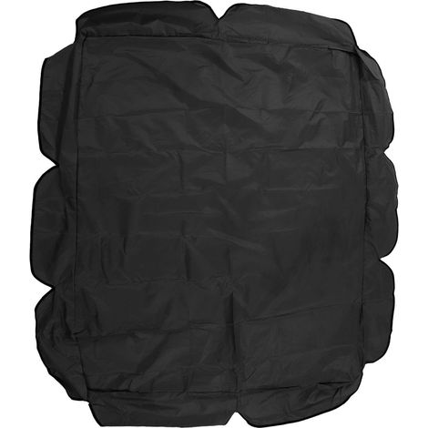 Auvent de balancelle en tissu Oxford 210D argenté, imperméable et résistant aux UV, pour chaise de jardin ou terrasse, 142 x 120 x 18 cm, noir (1/5)