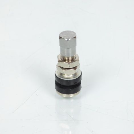Valve droite TR161 argent pour jante tubeless moto scooter auto (1/3)