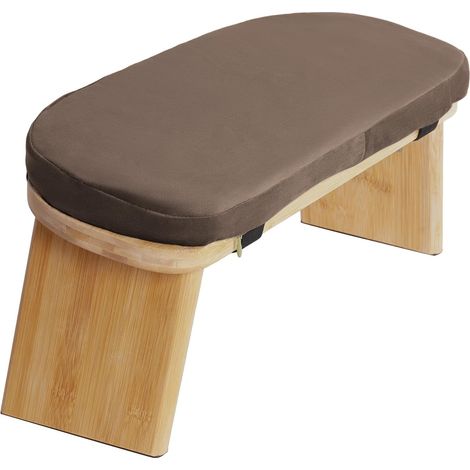 Banc de méditation Pliable 44 x 19 x 21 cm, 180 kg, Tabouret de méditation avec Coussin de méditation, Angle d'inclinaison de 5° et, Chaise de méditation Ergonomique pour banc de yoga, banc de prière