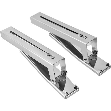 2x Küchen-Mikrowellenhalterung aus Edelstahl, robust, faltbar, ausziehbar, Wandmontageregal (1/5)