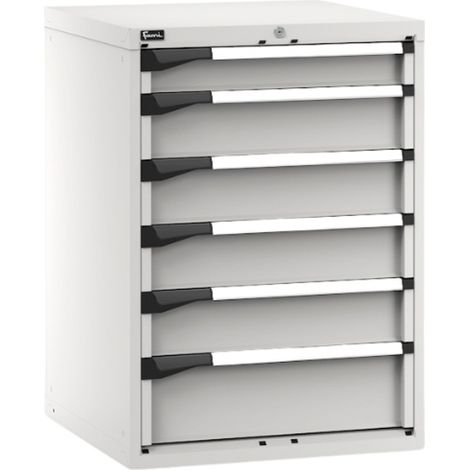 PROVOST - Armoire métallique Master Pro - 6 tiroirs 36x36 cm en acier gris