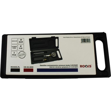 Misuratore di Compressione ROOKS 0–20 bar per motori benzina (OK-02.4000)