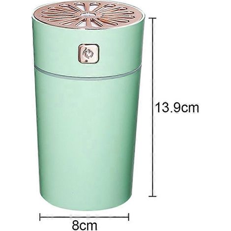 Mini humidificateur portable USB pour plantes, voiture, chambre de bébé, arrêt automatique - Vert (1/4)