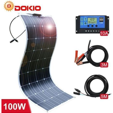 Dokio – panneaux solaires flexibles 18V/16V, 100W pour camping-car/voiture/maison (1/4)