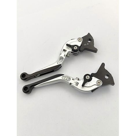 Convient aux motos, Elite 350, Aishen 350, freins télescopiques modifiés en alliage d'aluminium, leviers de klaxon (3 entièrement noirs) (1/5)