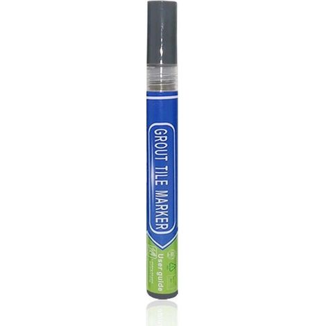 Stylo à joints compatible avec la rénovation et la revitalisation des carrelages de cuisine, douche et salle de bain - Imperméable, séchage rapide, gris foncé