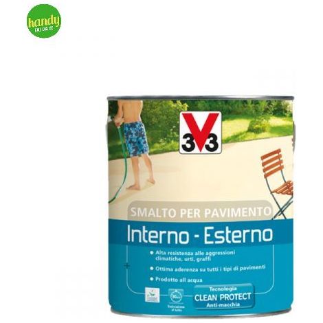 Smalto V33 per pavimento interno e esterno lt 2,50 ardesia