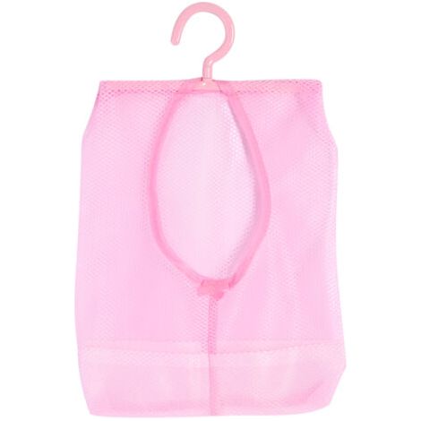 Suspendu Porte-Mesh Sac Pince à Linge Panier, Multi-Usages à Suspendre pour Sac en Filet, Chaussettes, Sous-Vêtements, Rangement pour Salle de Bain, Armoire, Linge, Corde à Linge, Extérieur(Rose)