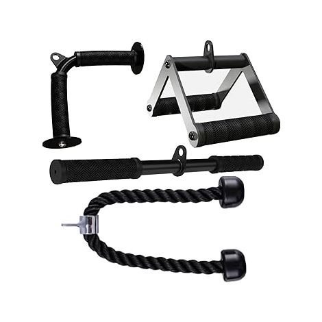 Ensemble d'accessoires pour machine à câble, barres de tirage pour équipement de musculation à domicile, accessoire triceps de salle sport la maison (1/5)