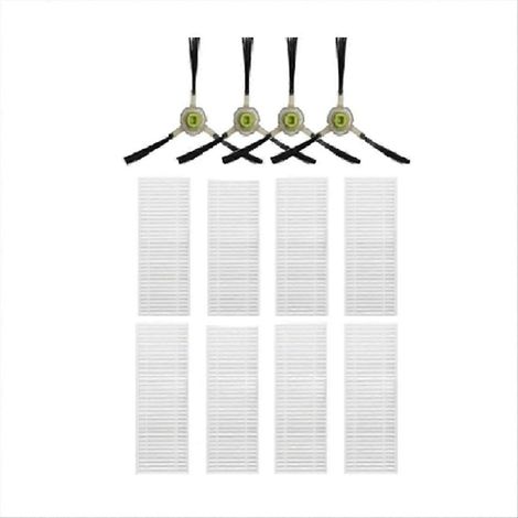 Packung mit 12 Seitenbürsten für HEPA-Filter, kompatibel mit den Staubsaugern M210, M210S, M210B und M213. Ersatzteil für Staubsauger.