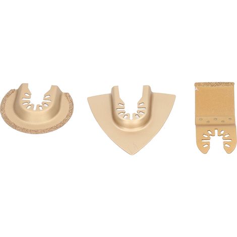 Kit de 3 lames de scie oscillantes brasées en émeri pour la coupe de carrelage, marbre et ciment