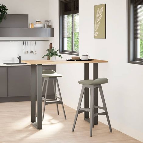 Pied de meuble,Pieds de table de bar en U 2 pièces Anthracite 50 x (110-111) cm Acier CFW35063 (1/5)