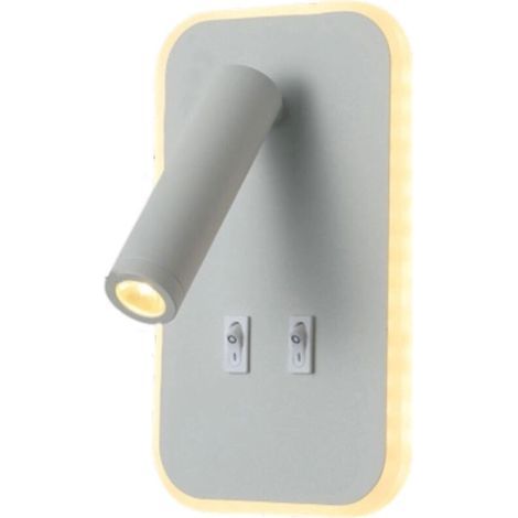 Applique murale LED, lampe de lecture de chevet avec interrupteur, port de chargement USB, éclairage de chambre réglable (1/5)