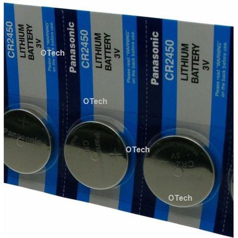 Pack de 5 piles Panasonic pour MAXELL CR2450 (1/2)