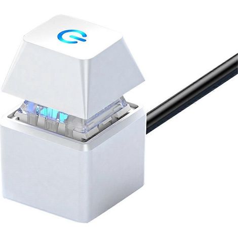 Bouton marche/arrêt carré pour lampe LED, câble d'extension blanc de 2 m (1/5)