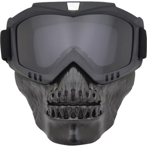 Mascarilla Para Motocicleta - Gafas Para Casco - Diseño Desmontable - Visión Amplia - Transpirable - Ajustable - Para La Mayoría De Formas De Rostro (1/5)