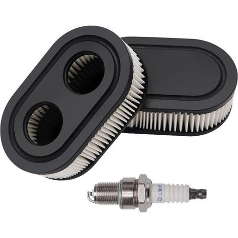 3 Pièces Filtre à Air Tondeuse à Gazon avec 1 Bougies d'allumage, Compatibles avec Briggs & Stratton 798452 593260 Moteur (1/5)