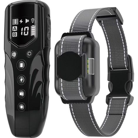 Nouveau collier de dressage pour chien avec télécommande, collier anti-aboiement automatique, clôture électronique pour animaux, dispositif de dressage et anti-aboiement (1/2)