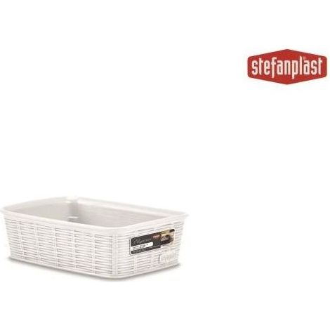 Panier Élégance Blanc 20x14 cm H 6 Stefanpl