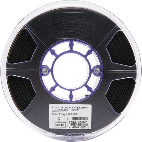 Filamento per stampante 3D esun estars-pla biodegradabile effetto glow nero 1kg (1/2)