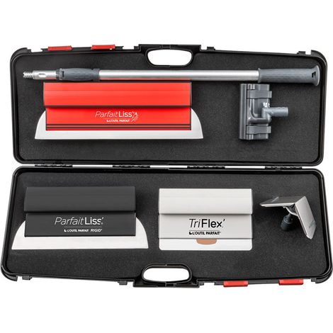 L'Outil Parfait – Couteau à enduire inox 0,3 mm – Lame ParfaitLiss'® Light 45 cm – Lame ParfaitLiss'® Rigide 35 cm – Couteau TriFlex'® 24 cm