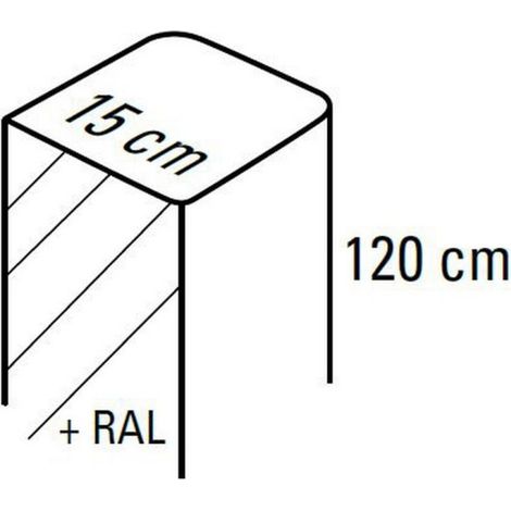 C4000i - poteau en aluminium l15xh120cm. ral a choisir. a encastrer. - FAAC 170POSP120ral