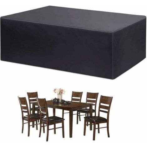 Bache Salon de Jardin, Housse Table de Jardin, Bache de Protection, Housse de Protection Salon de Jardin, Protection extérieure résistante imperméable de Meubles 420D Oxford (180x120x74cm)