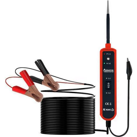 Tester per circuiti elettrici per auto DC 6V 12V 24V, rilevatore di luce di prova, spia di segnalazione automatica, analizzatore di circuiti a LED, sonda elettrica per autoveicoli, tester per sistemi 
