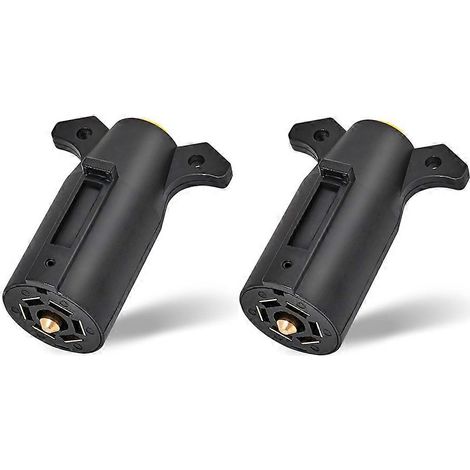 Ersatzstecker für Anhängerbeleuchtung, Anhängerseite, 7-polig, rund, Wohnmobil-Typ, amerikanischer Stecker. (1/5)