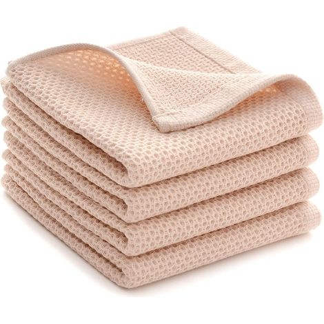 Chiffons de Nettoyage Cuisine 4 PCS – Lavettes Douces en Coton Ultra Absorbantes, Séchage Rapide (1/5)