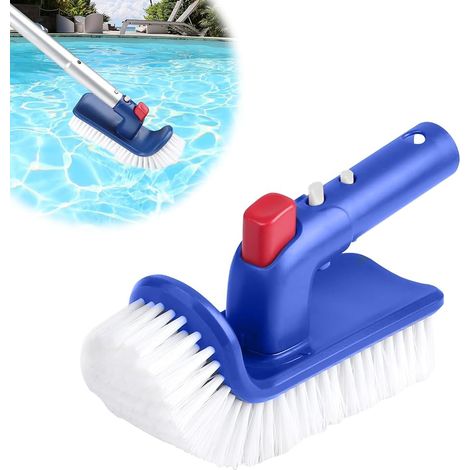 Tête de Brosse Piscine Rotative 180° - 1 Pièce - Nylon et PP - Nettoyage Murs et Sols - Pour Piscines et Salles de Bain - 20,5 cm (1/5)