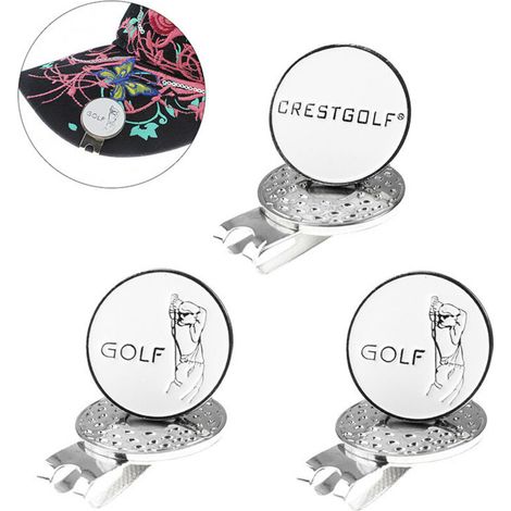 Marqueurs de Balle de Golf Clip de Chapeau de Golf magnétique Solide pour Chapeau de Golf (3PCS) (1/4)