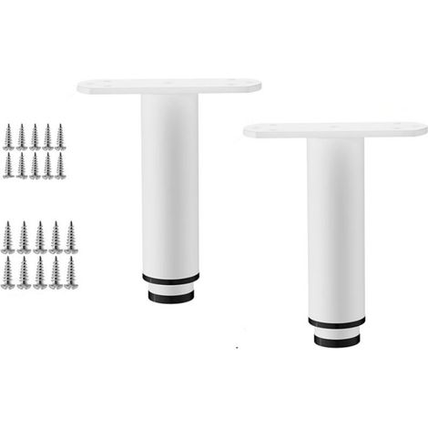 Blanc Canapé 20 à 37 Cm Pied De Lit, Pieds De Sommier, Lot De 2 Pied De Lit Liaison MéTal RéGlables en MéTal Pieds pour Sommier, TrèS RéSistants Convient pour Lattes Universel Sommier MéTal, Armoire (1/3)