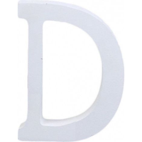 TrAdE Shop Traesio - Lettere Alfabeto Lettera D In Legno Bianco H 11 Cm Decorazione Arredo Wedding -