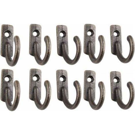 Crochet Mural Décoratif de Clé Hanger Vintage Bronze, 10Pcs (1/5)