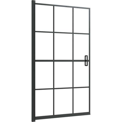 Cabina doccia parete vasca parete doccia cabina vasca accessorio bagno interno casa ESG 80 x 140 cm nero 020002019