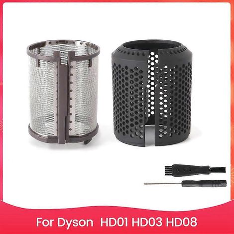 Filtre intérieur et cage de filtre extérieur de rechange pour sèche-cheveux, compatibles avec les modèles HD01, HD03 et HD08 (B). (1/5)