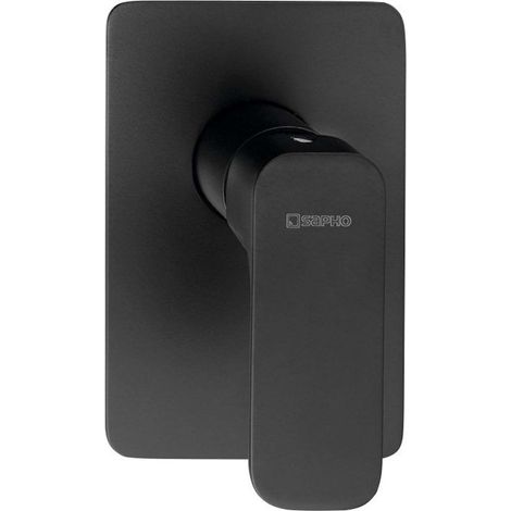 Sapho Spy - Duscharmatur - Unterputz, mit Einbaukörper, für 1 Verbraucher, schwarzmatt PY41/15